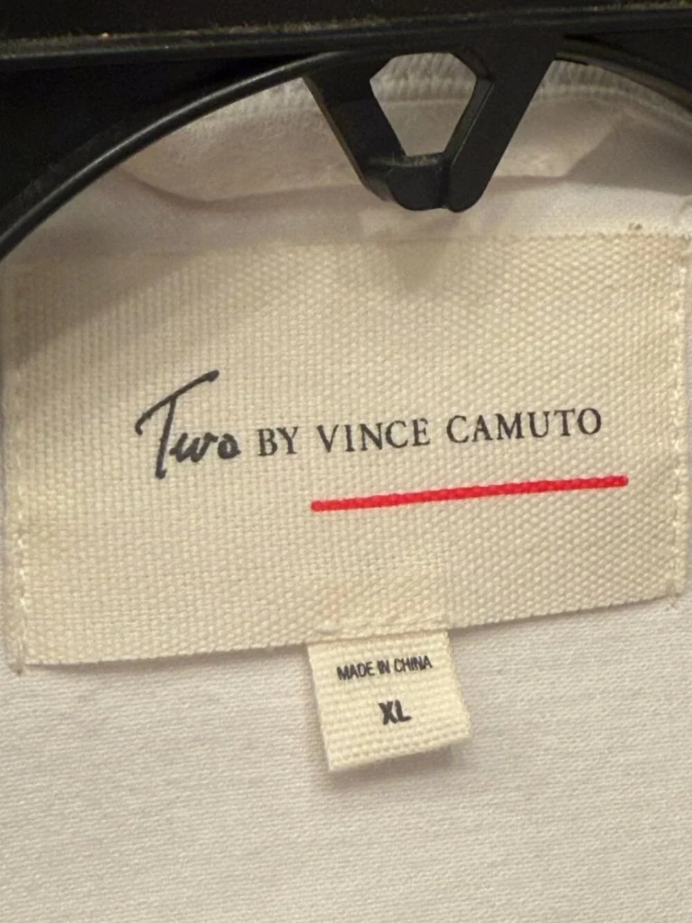 Two by Vince Camuto White Denim Trucker Jacket Classic Fit XL